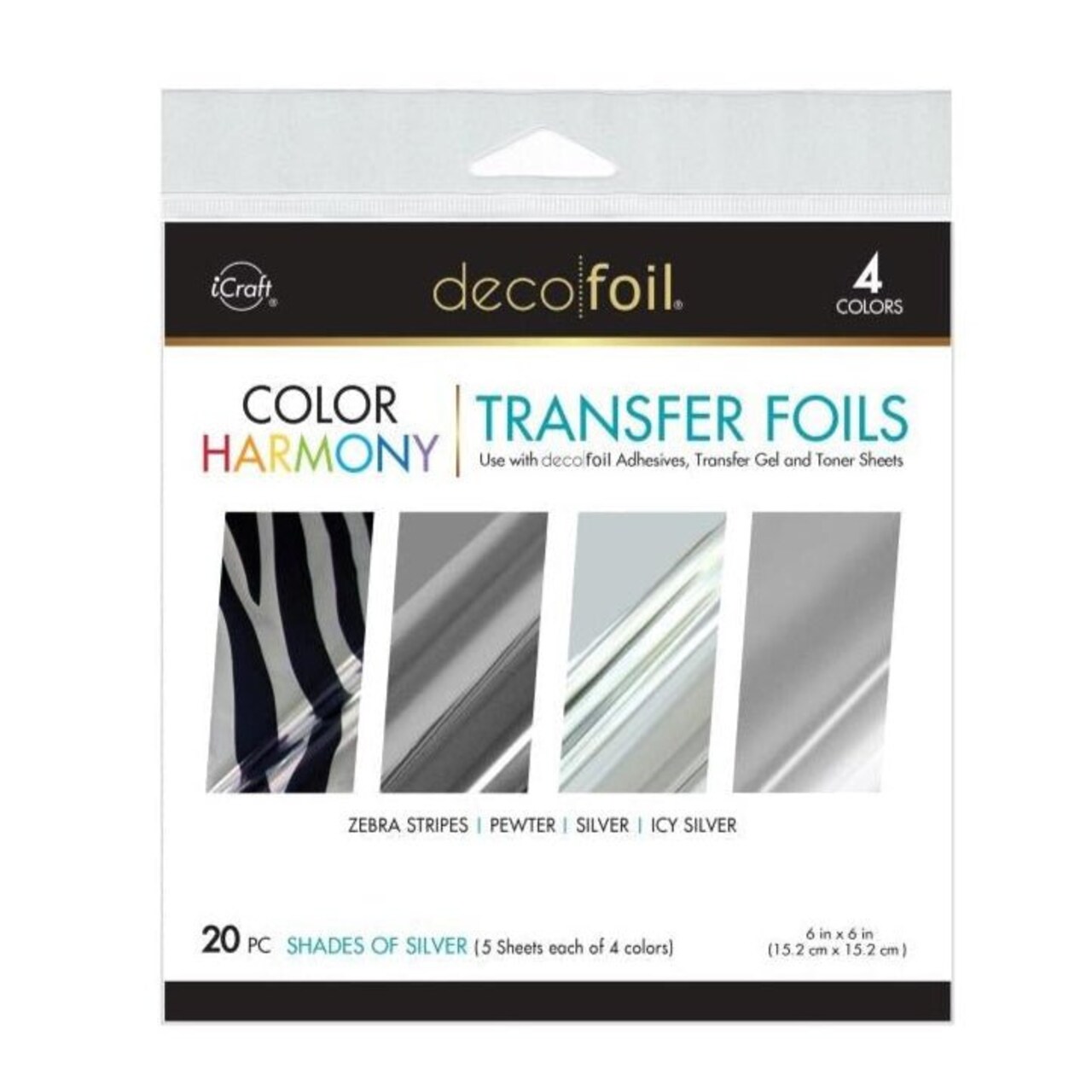 Deco Foil Color Of Harmony Transfer Foils - Shades Of Silver 20 pc